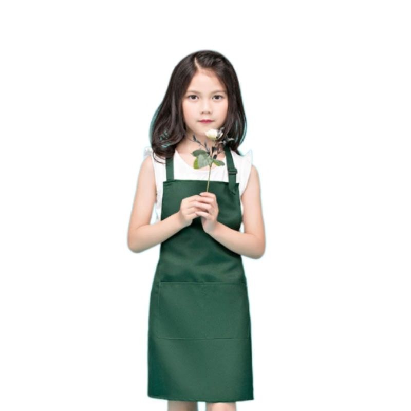 Baru Celemek Anak / Apron Anak Bahan Drill / Apron Anak-Anak /
