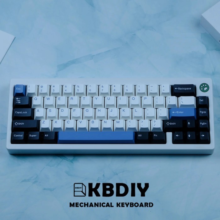 KBDiy PBT Cherry GMK Arctic Keycaps for Mechanical Gaming Keyboard