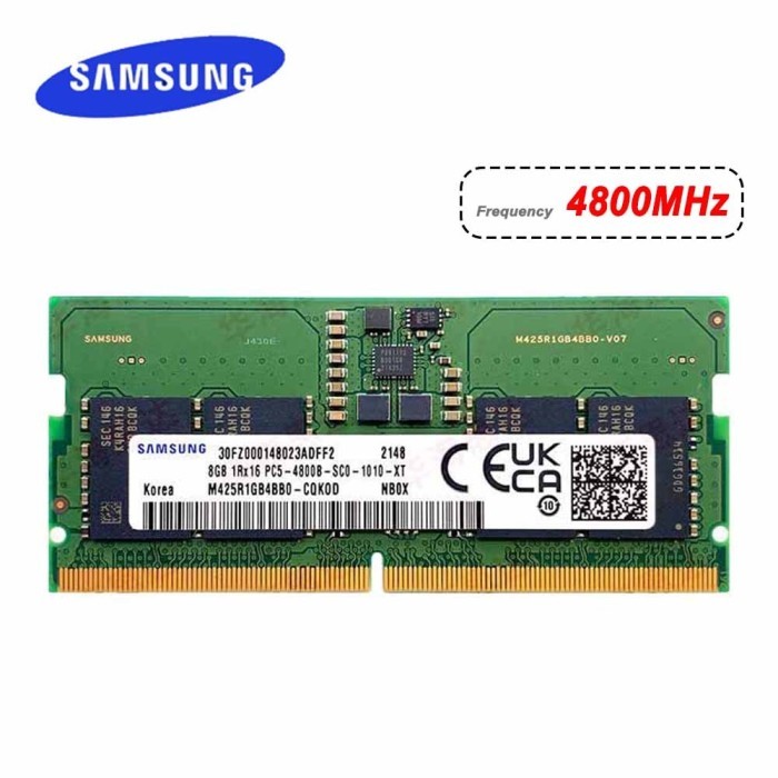 Notebook DDR5 RAM 8GB 16GB 32GB 4800MHz 5600MHz SO DIMM 260pin for
