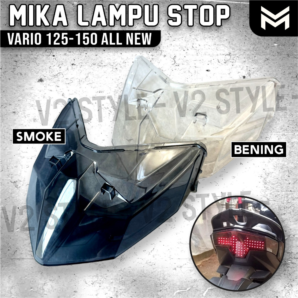 KACA MIKA LAMPU STOP VARIO 125 150 ALL NEW CBS ISS 2018 - 2023 Mika Stop VARIO 125/150 LED NEW Cover