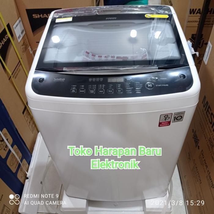 CZ- Mesin Cuci 1 Tabung LG T2312VS2W Smart Inverter 12kg Promo