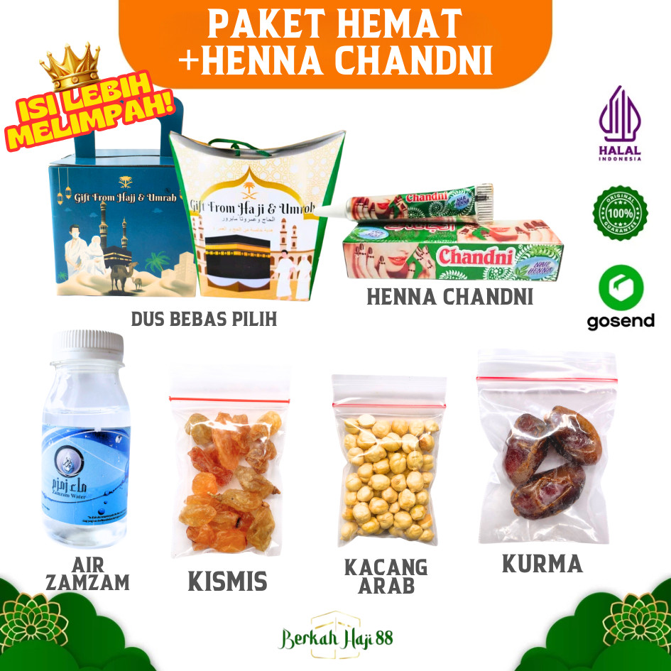 

OLEH OLEH UMROH GIFT HAMPERS PAKET HAJI LENGKAP SOUVENIR GROSIR HENNA LIPSTIK AIR ZAMZAM ORIGINAL