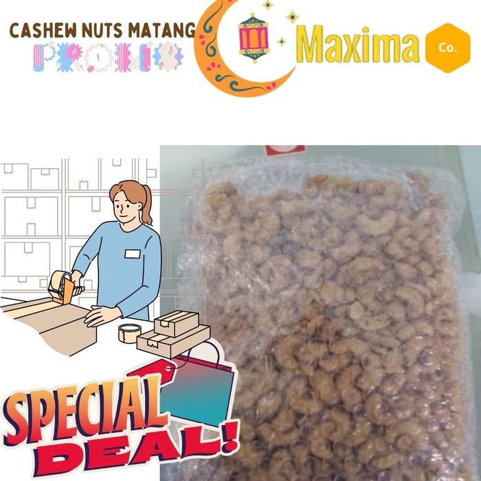 

Kacang Mede Mete Panggang Oven Klasik - Natural / Original 1 kg (Grade A Jumbo) Maximapro Terlaris