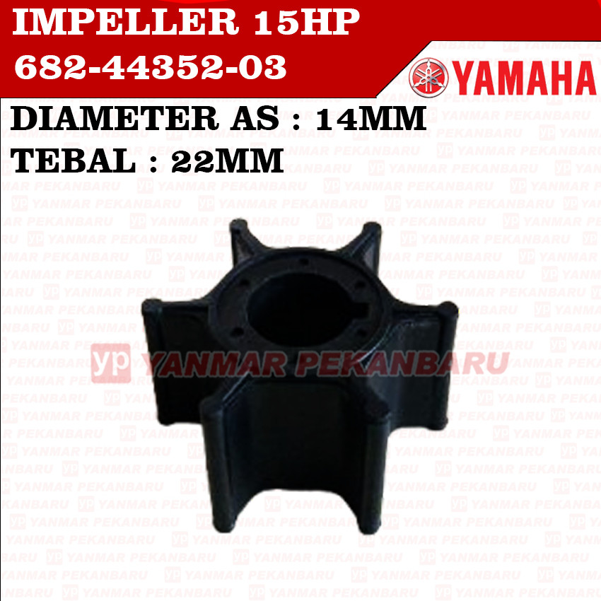 15HP Impeller Karet Kipas Pompa Air 682-44352-01 Mesin Tempel Speed Boat OMAX