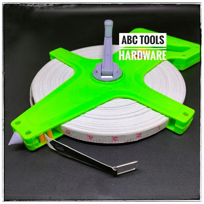 Fixpert- Meteran 100 Meter - Meteran Tanah 100 Meter - Meteran Tancap 100 Meter