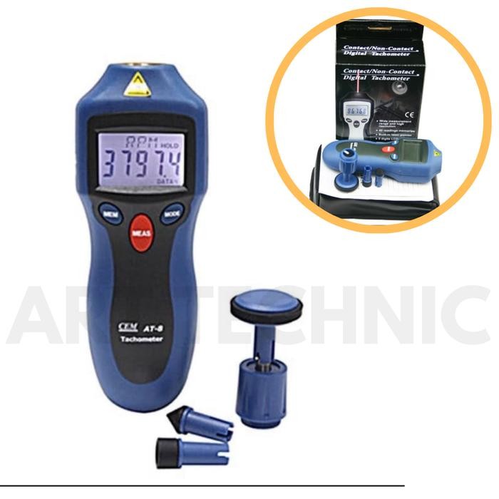 Tachometer Digital Contact Non Contact CEM AT-8 Kualitas Bagus