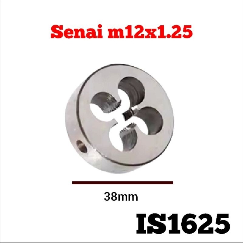 1pcs senai snai snei m12x1.25 senei baut 17 otomotif round die tap lebar 38mm
