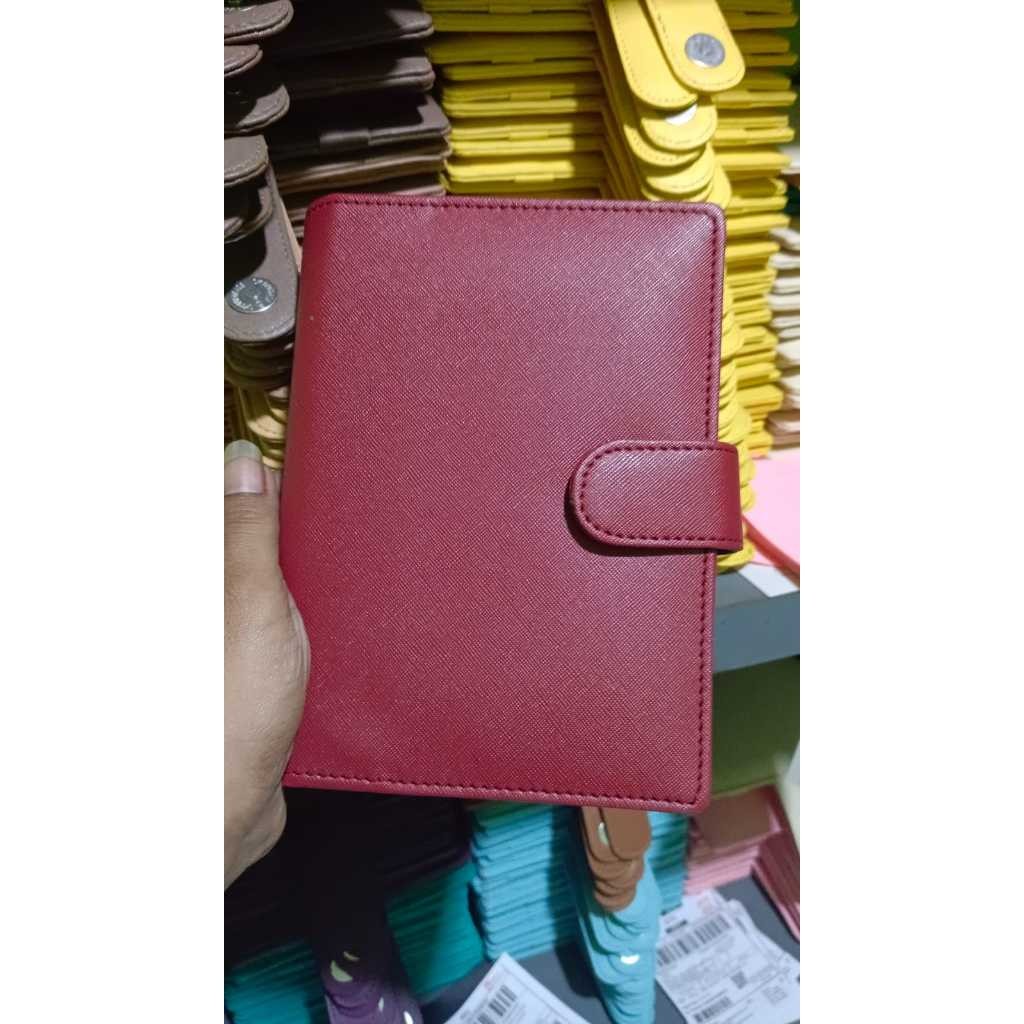 

[READY] BINDER POLOS A6(6ring) BAHAN EXCLUSIVE 13 WARNA PILIHAN Binder dompet keuangan