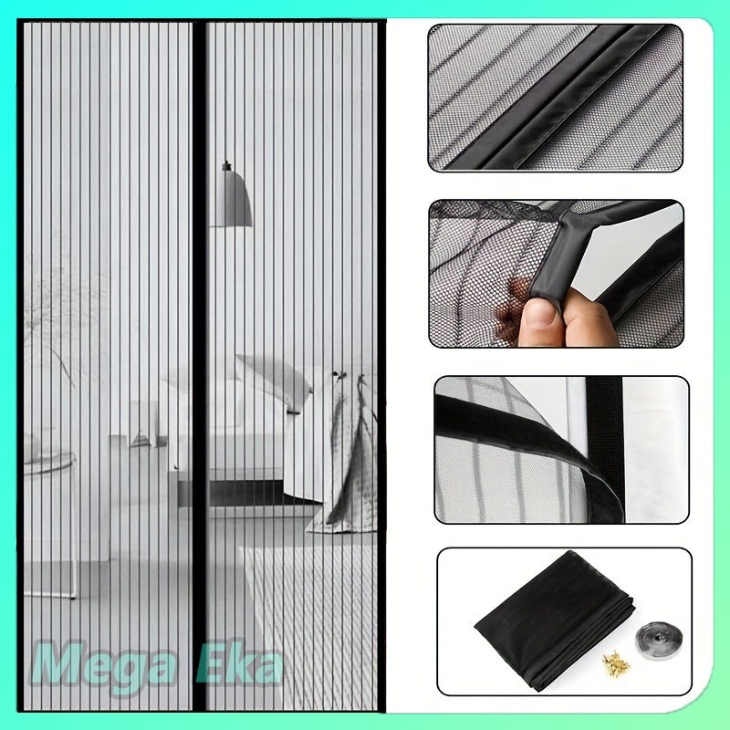 Tirai Magnet Jendela Anti Nyamuk/ Tirai Kamar Tirai Pintu/PREMIUM TEBAL tirai Pintu Magnet Anti