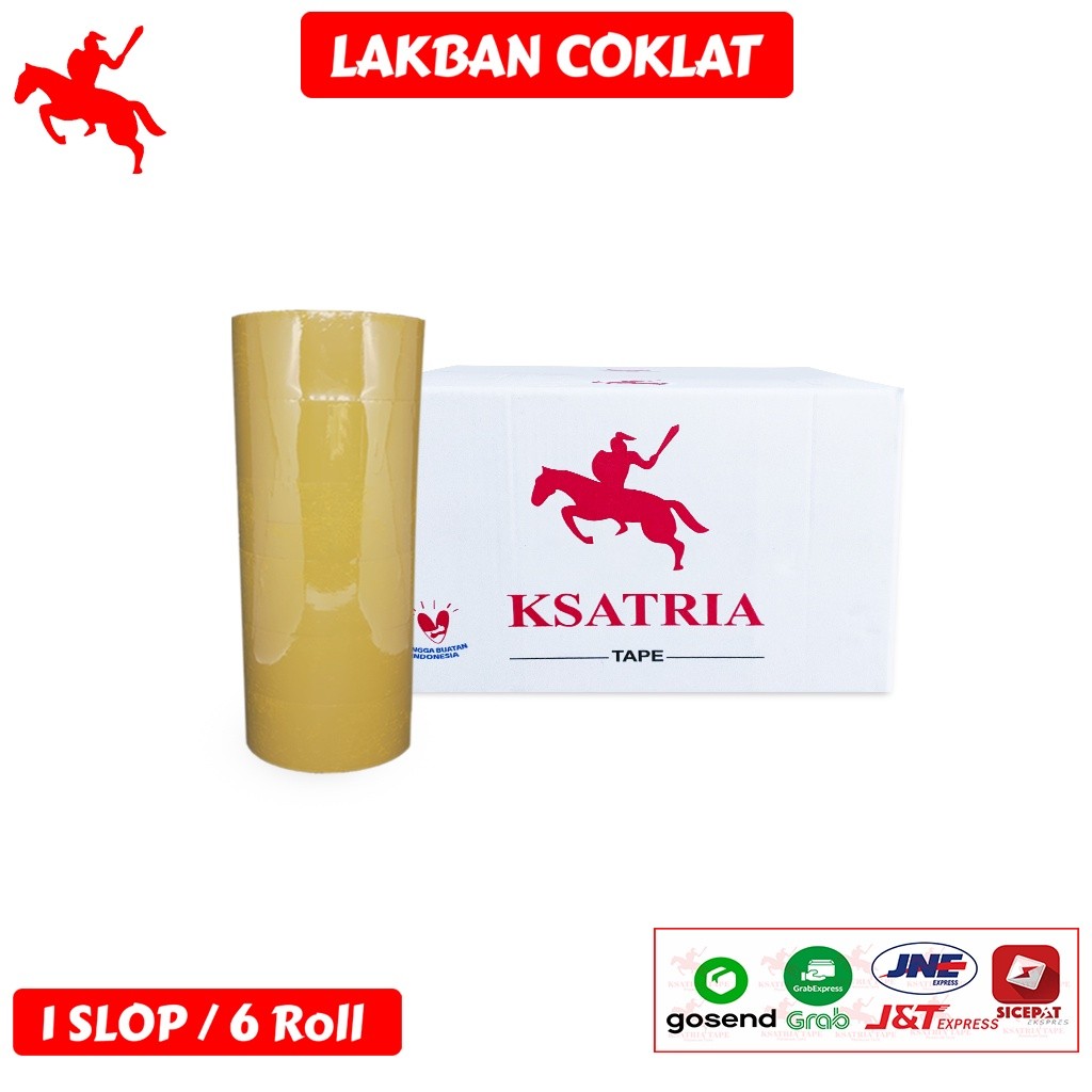 

JH8 Lakban OPP Tape / Lakban Coklat KSATRIA Tape 100 Yard (1 Slop)