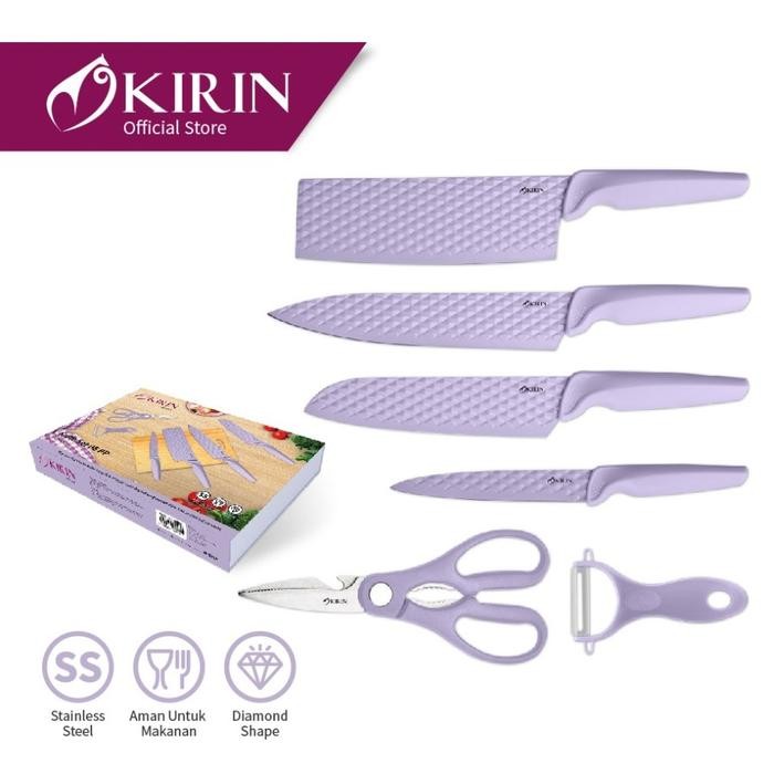 (Expert) PISAU SET KIRIN/KNIFE SET KIRIN Stenlies Steel Knife 6 Pcs
