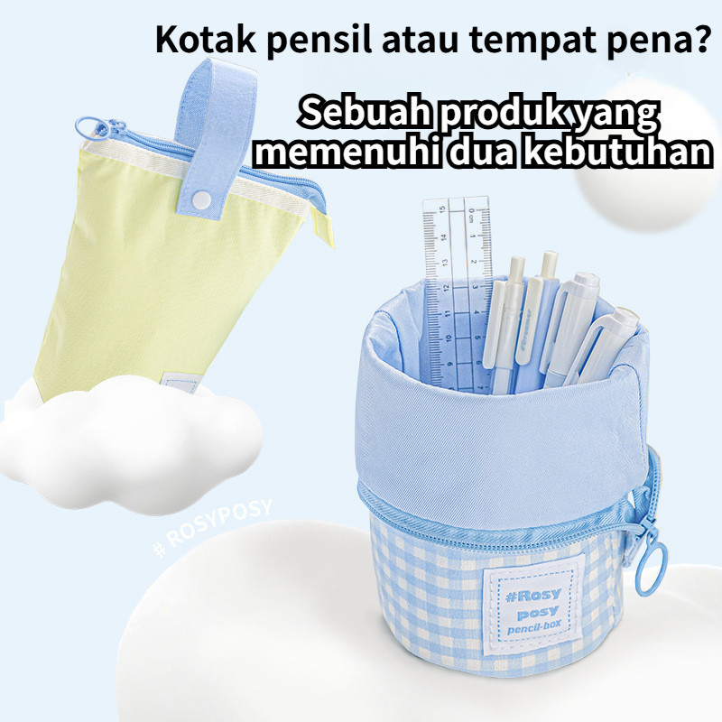 

JH8 Pencil case tempat pensil berdiri standing pen case pouch bag makeup