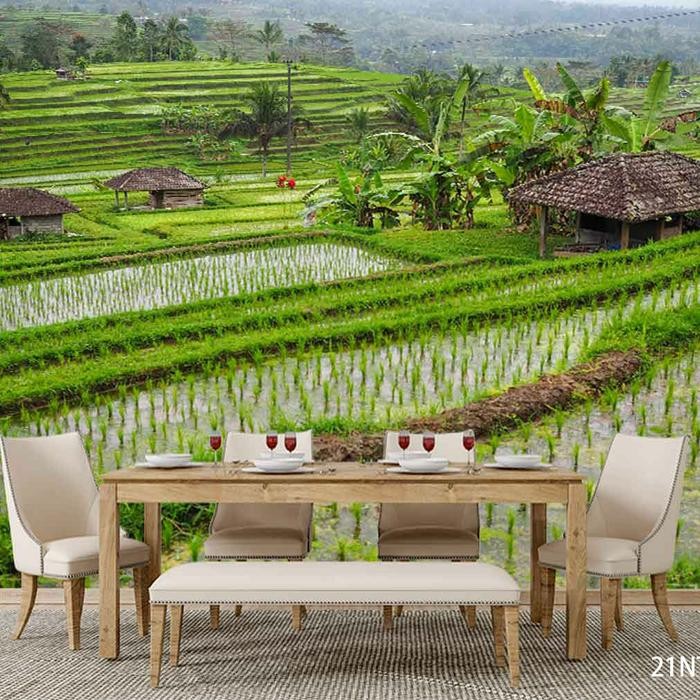 PROMO Wallpaper Dinding 3D Custom Pemandangan Sawah Hijau (21NTR-035)