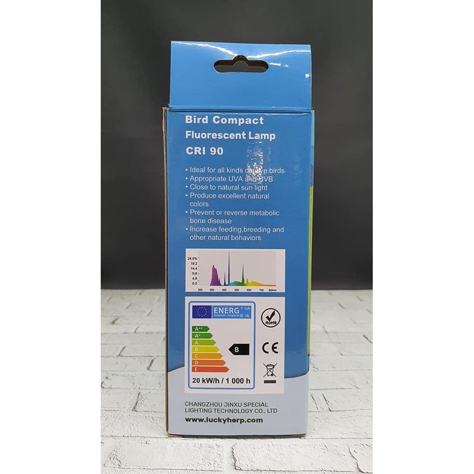 Amour Petshop Lampu Uvb 20 Watt 2,5%Uvb Untuk Burung Lampu Uv Untuk Burung