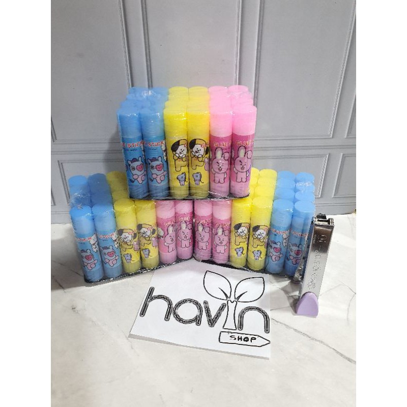 

JH8 Lem stik (1pak=24pc) ukuran KECIL 10gram/ Lem stick / Lem murah / Lem fancy / Glue Stik Fancy