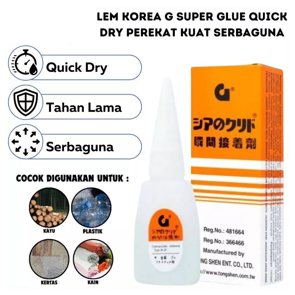 

JH8 (PROMO SPECIAL ISI 10 PCS) Lem G / Lem Korea G / Lem Tetes Cair G / Lem Cairan G Perekat
