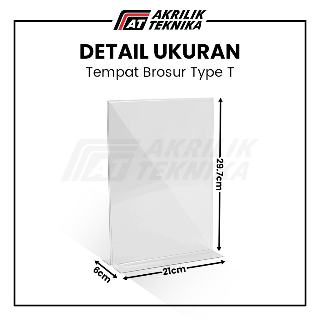 

JH8 Tempat Brosur A4 1.5mm / Akrilik Tent Card Portrait 2 Sisi - Tipe T