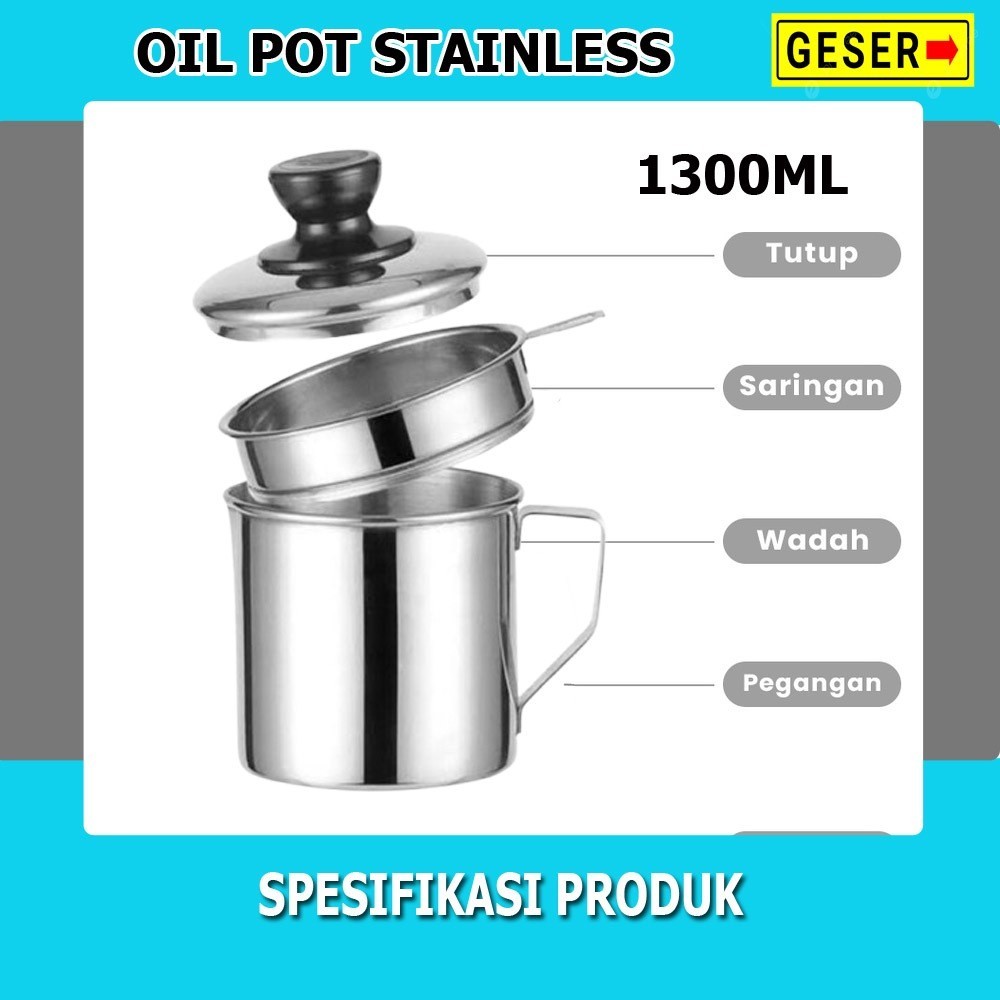 Saringan Panci Kukus Gorengan Estetik Stainless Besar Multifungsi X9L5 Teh Mpasi Jumbo Minyak Goreng