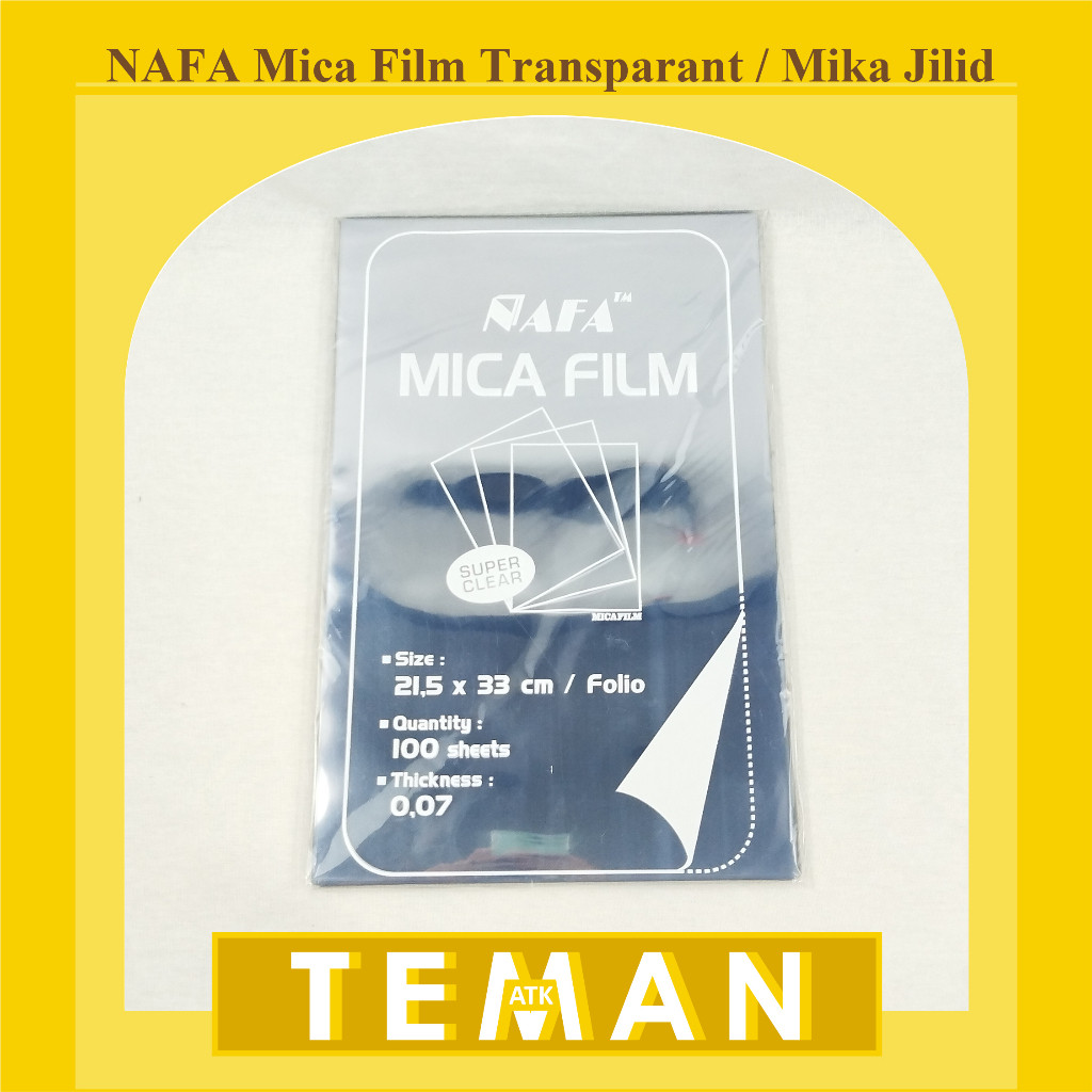 

JH8 Mika Jilid Plastik / Mica Film Plastik Transparant NAFA F4/FOLIO (MFF)