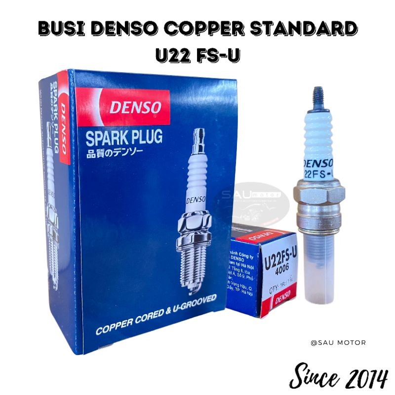 Saumotor Busi Denso U22Fs-U Drat Pendek Busi Motor Bebek Matic Carbu