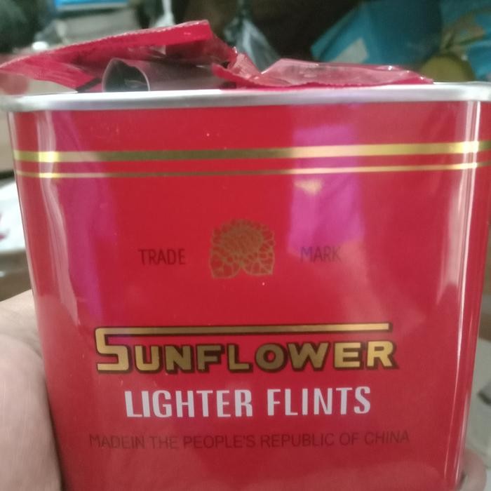 (Expert) batu api merah SUNFLOWER original Isi 100pcs batu korek