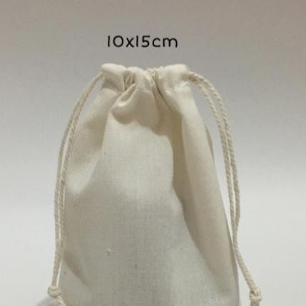 Kantong Serut Blacu /Pouch Serut Kantong Blacu/Kain Blacu Serut