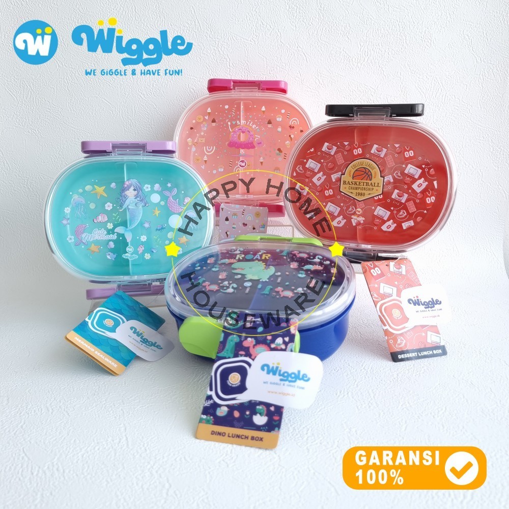 WIGGLE New Mermaid Lunch Box Sekat 600ml Kotak Makan Tempat Bekal Anak