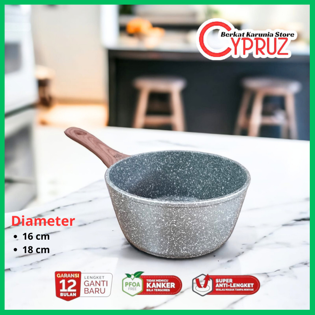 cypruz sauce pan marble panci anti lengket panci keramik panci marble induksi