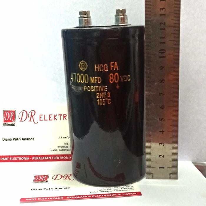 Grosir Elco Kapasitor Hitachi Hcg 47000Uf 47000 47000Mdf 80Vdc 80V 80 Volt