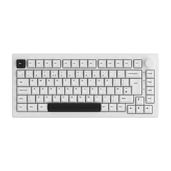 Akko 5075B Plus Black on White 75% ISO DE/UK Mechanical Gaming