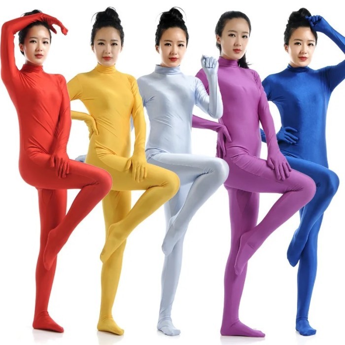 Black Spandex Zentai Full Body Skin Tight Jumpsuit Unisex Zentai Suit