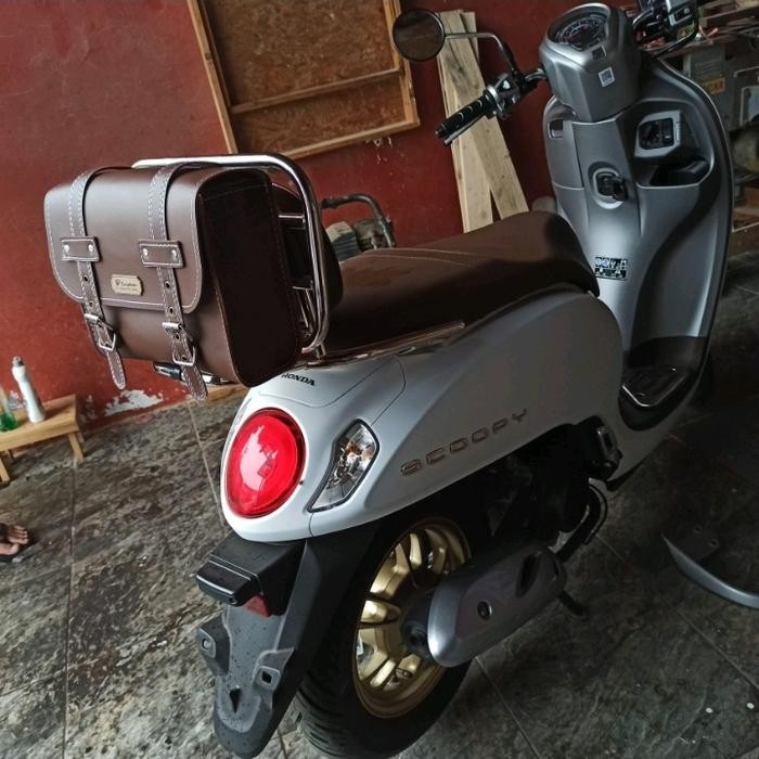 DISKON Back Rack Scoopy Plus Bantalan & Tas Aksess Motor Honda Scoopy READY STOCK