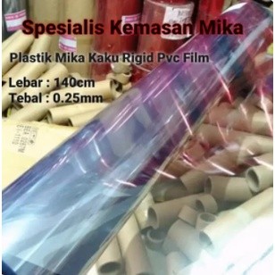 

PLASTIK MIKA KAKU RIGID PVC FILM 0.25MM X 140CM X 100CM