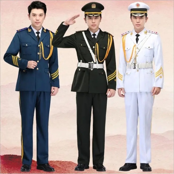 Military uniform Suits and Accessories Student class flag-raising