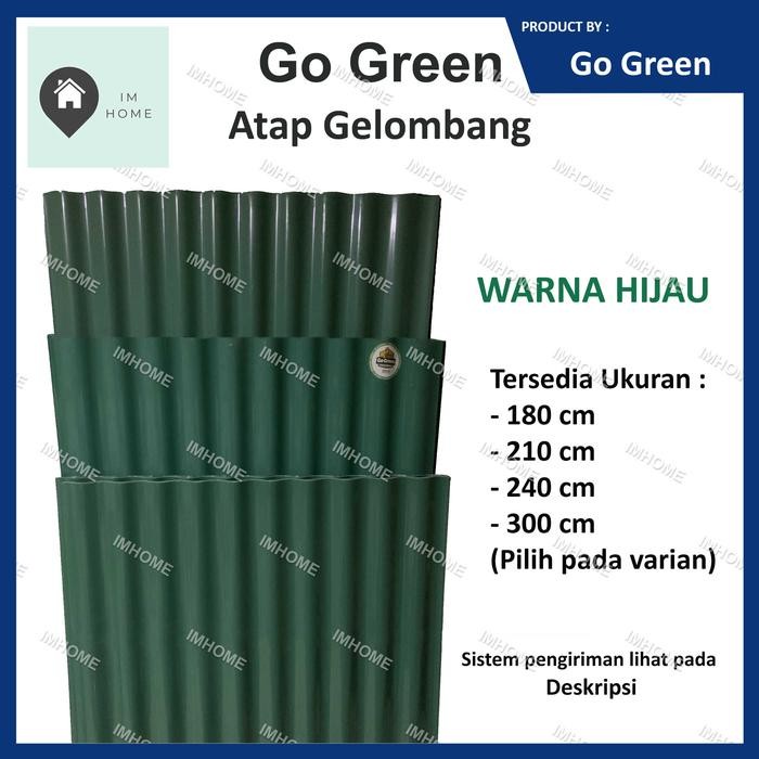 Fixco- Atap Plastik Go Green / GoGreen Hijau atau Merah 180 210 240 300 cm