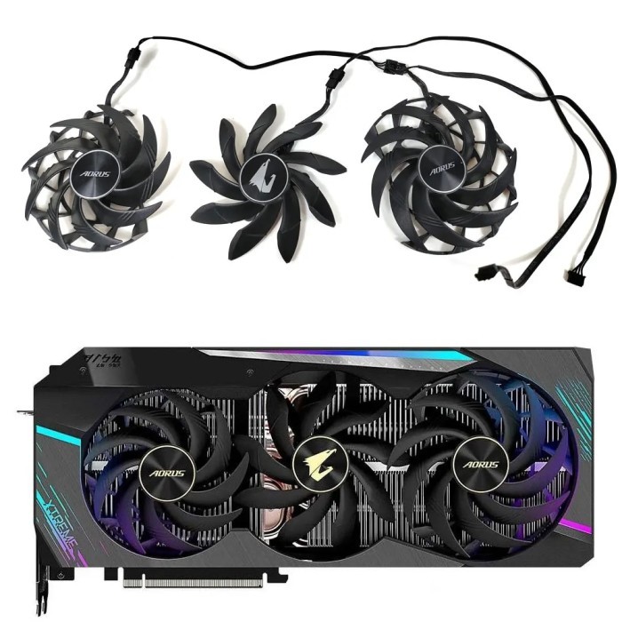Graphics Card Fan PLD10015B12H AORUS GeForce RTX 3090 XTREME 24G for