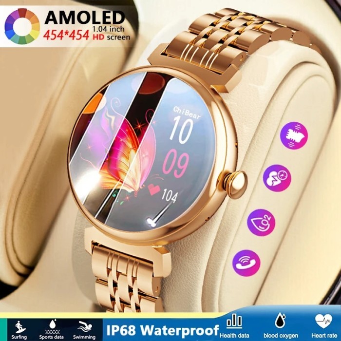 Ultra Thin Sports Smart Watch Women 1.04 Inch HD Screen Always