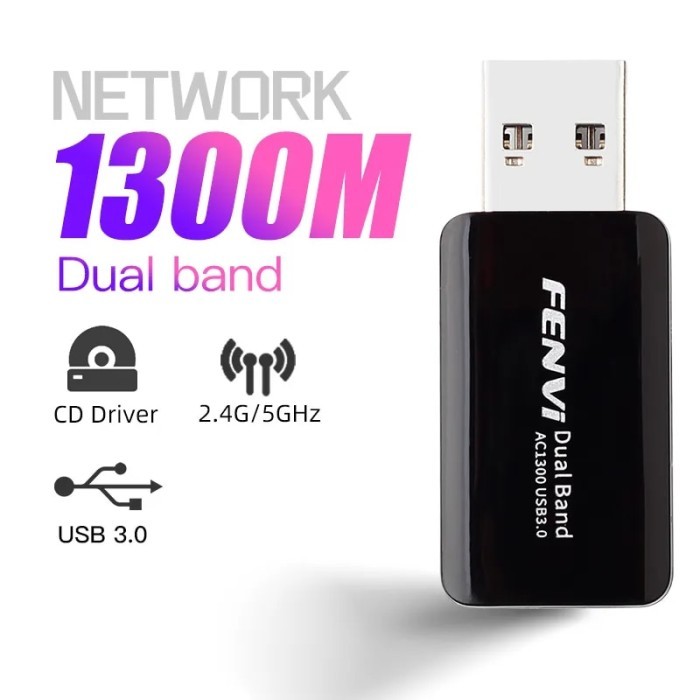 1300Mbps Mini USB Wifi Adapter Network Lan Card For PC Wifi Dongle