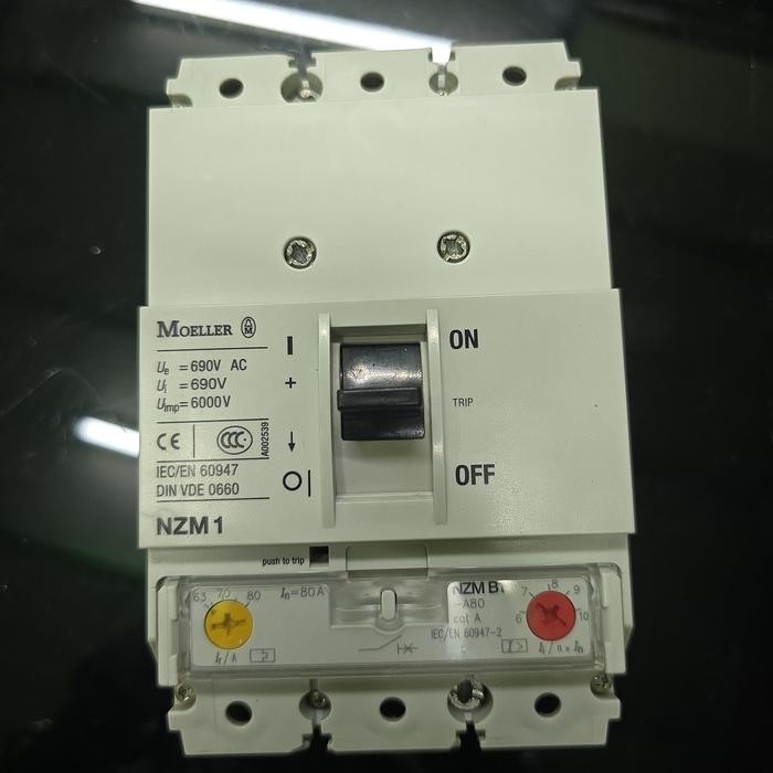 MOELLER MCCB NZM1 63-80A NZM B1 80A MCCB MOELLER 80A