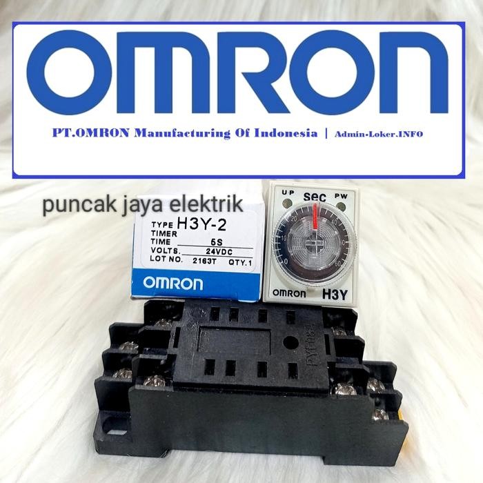 TIMER OMRON ORIGINAL H3Y2 5 DETIK SECOND PLUS SOCKET/TIMER OMRON H3Y 2 TERMURAH