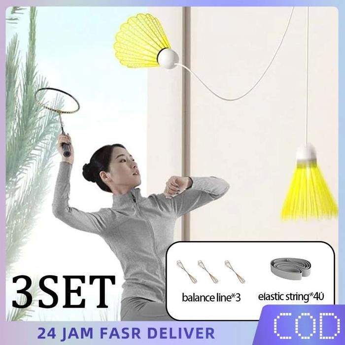 set latihan badminton badminton trainer rebound badminton trainer set alat latihan bulutangkis