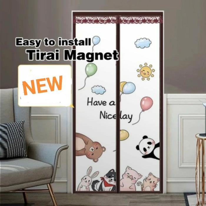 Tirai Pintu Magnet Pvc Khusus Ruang Ac Bahan Tebal