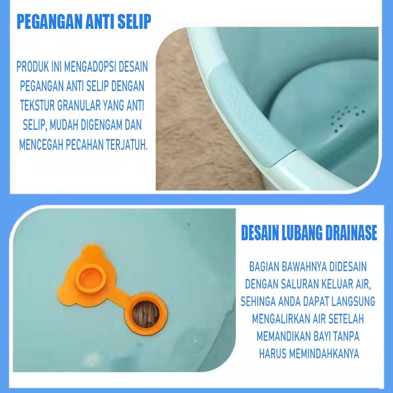NIVICO BEBE Bak Mandi Bayi Tempat Duduk Bak Mandi Bayi Ember Mandi Kamar Mandi Yang Tebal