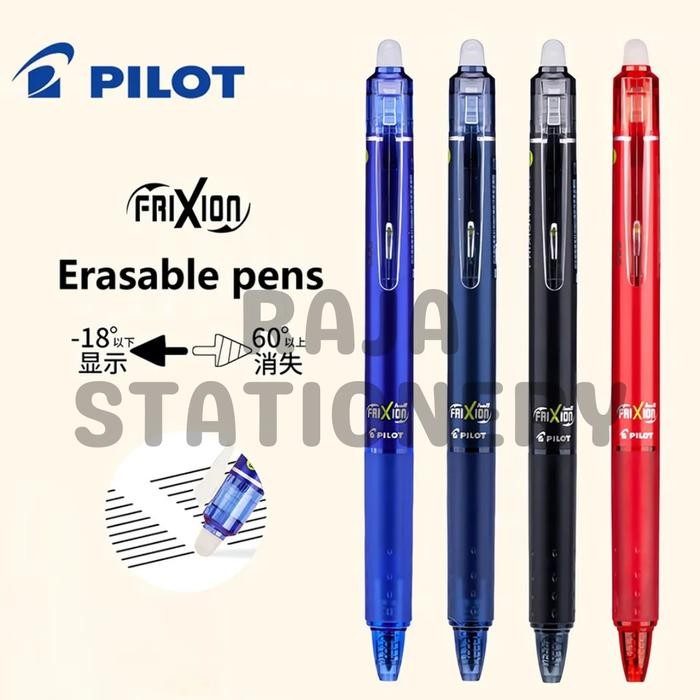 

Ready JT Pilot Pen Frixion 0.5 0.7 ERASABLE Clicker BLACK BLUE / Pen Pilot BISA DIHAPUS HITAM BIRU