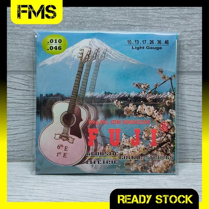 Ready- Senar Gitar Akustik Elektrik Fuji Japan Original Hybrid Set .010 10