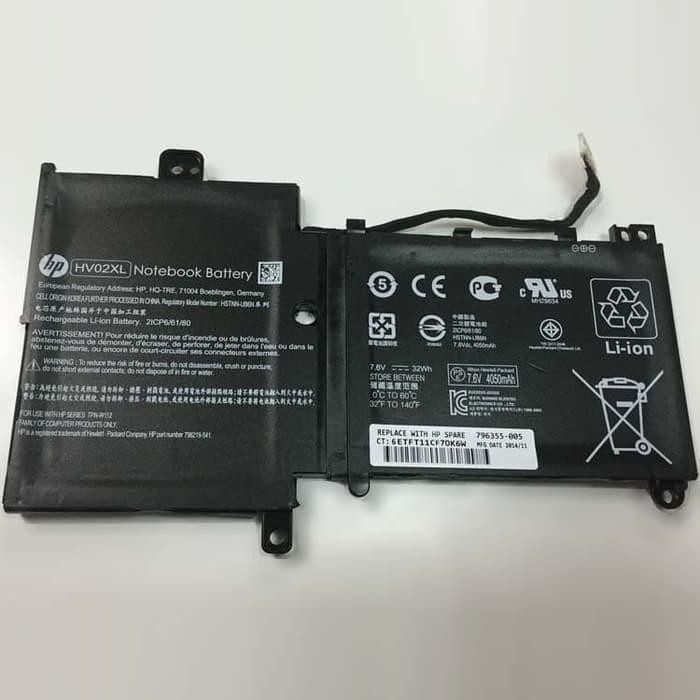 BATERAI HP PAVILION X360-11F 11-F 11-K HV02XL ORIGINAL
