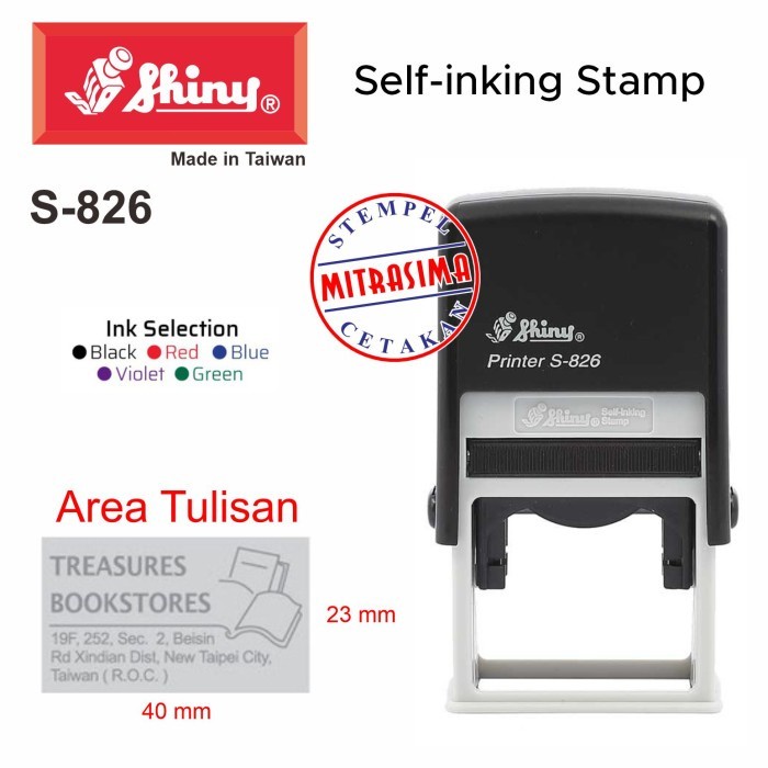 

Stempel Shiny S-826 ( Shiny bentuk persegi S826 Tipe S 826 )