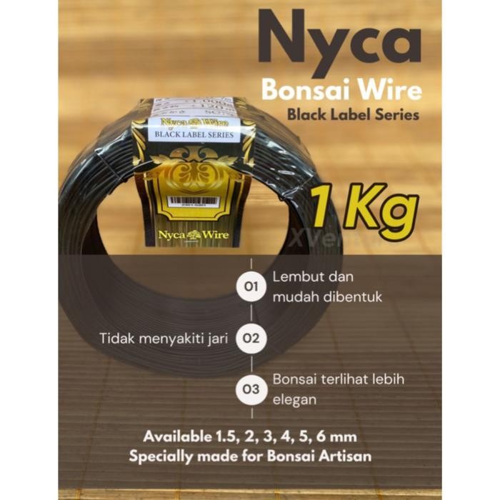 PREMIUM Kawat Bonsai Hitam Import Premium 1 kg