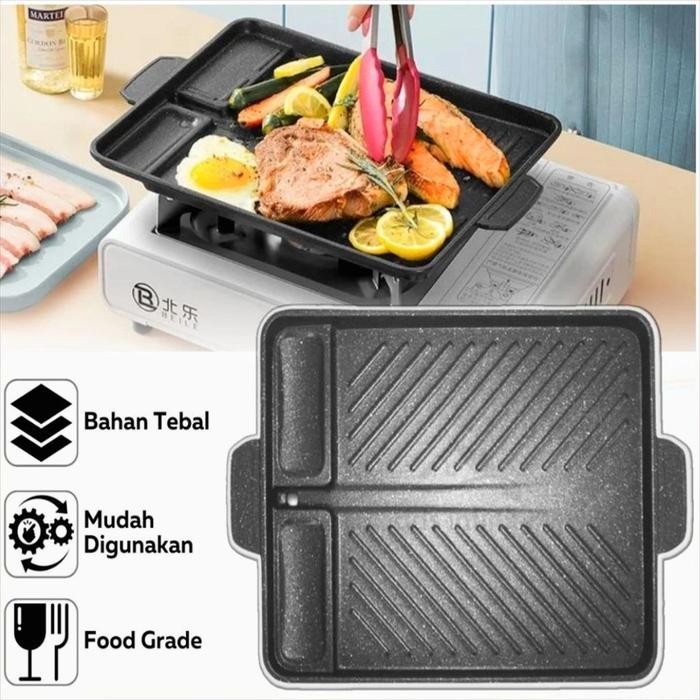 PREMIUM GRILL PAN KOREAN BBQ TD MULTI ROSTER PAN ANTI LENGKET