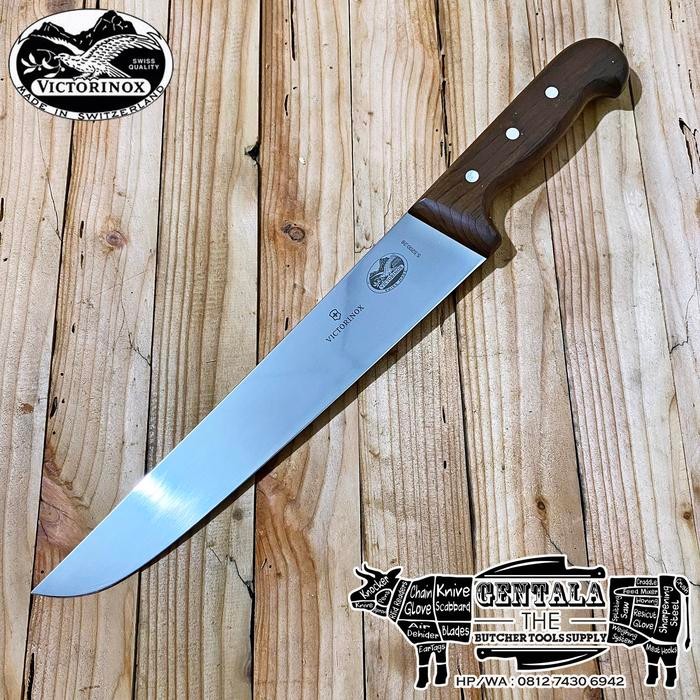 PREMIUM Pisau Butcher/Sembelih Victorinox 28cm Rosewood Handle